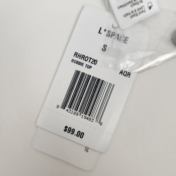 L*Space Robbie Bikini Top in Aqua Blue Size Small NWT - Picture 3 of 4